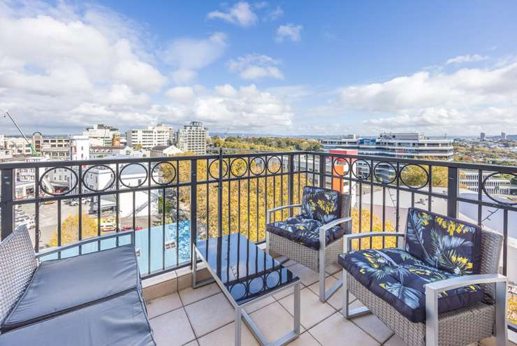 This one-bedroom apartment at 5B/113 Vincent Street, in Auckland CBD, has holes in the wall