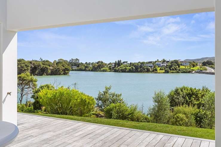 The unique home at 16 Rangitahi Road was inspired by summers in the Mediterranean. Photo / Supplied