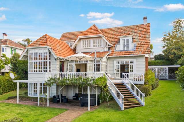 Remuera property has space for a pool beside the large house and tennis court