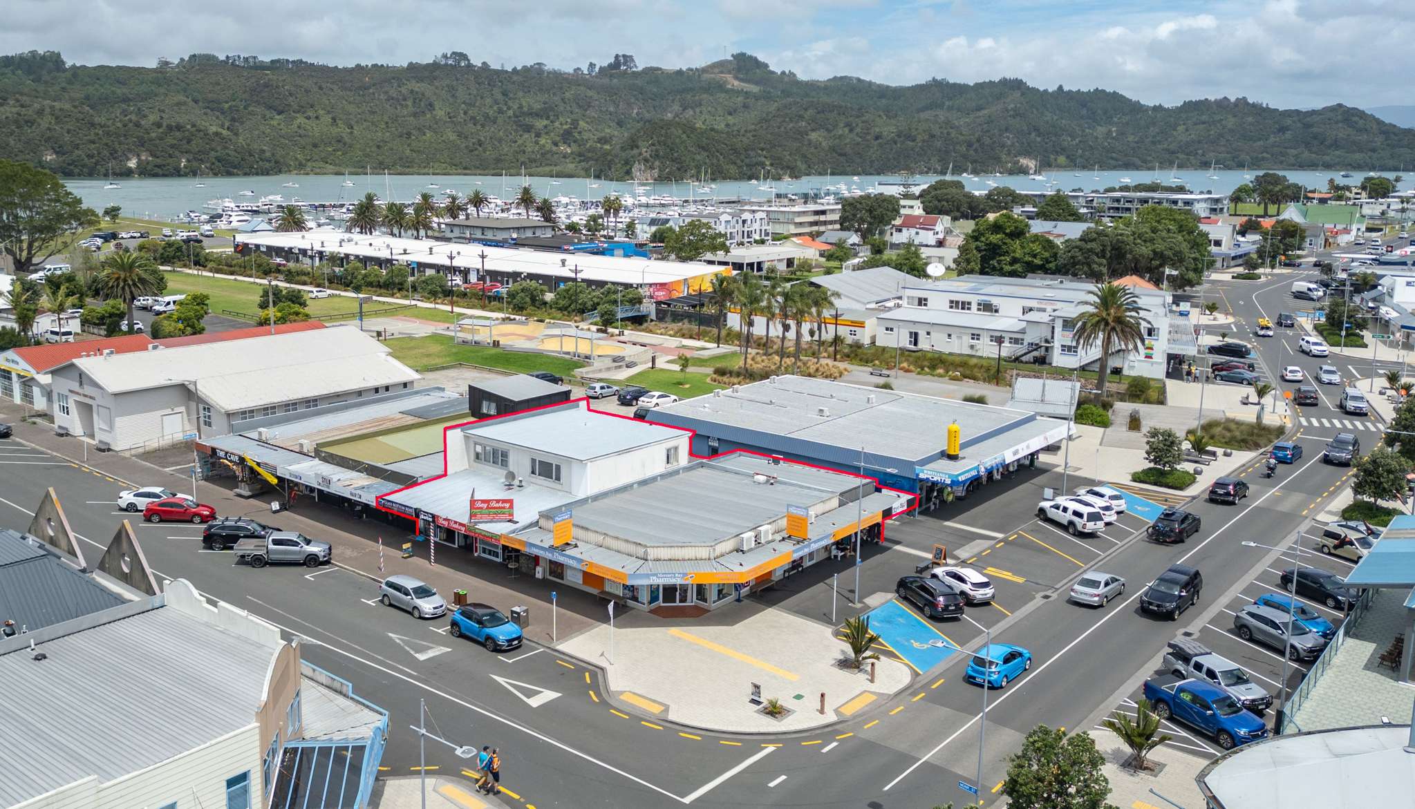 Prominent retail block in bustling seaside town