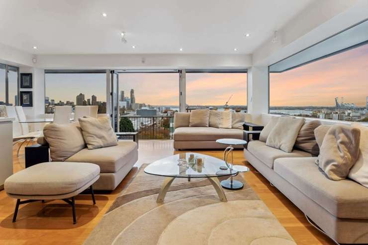 The penthouse at 258 Parnell Road, in Auckland's Parnell, is for sale with two studio apartments on the same floor. Photo / Supplied
