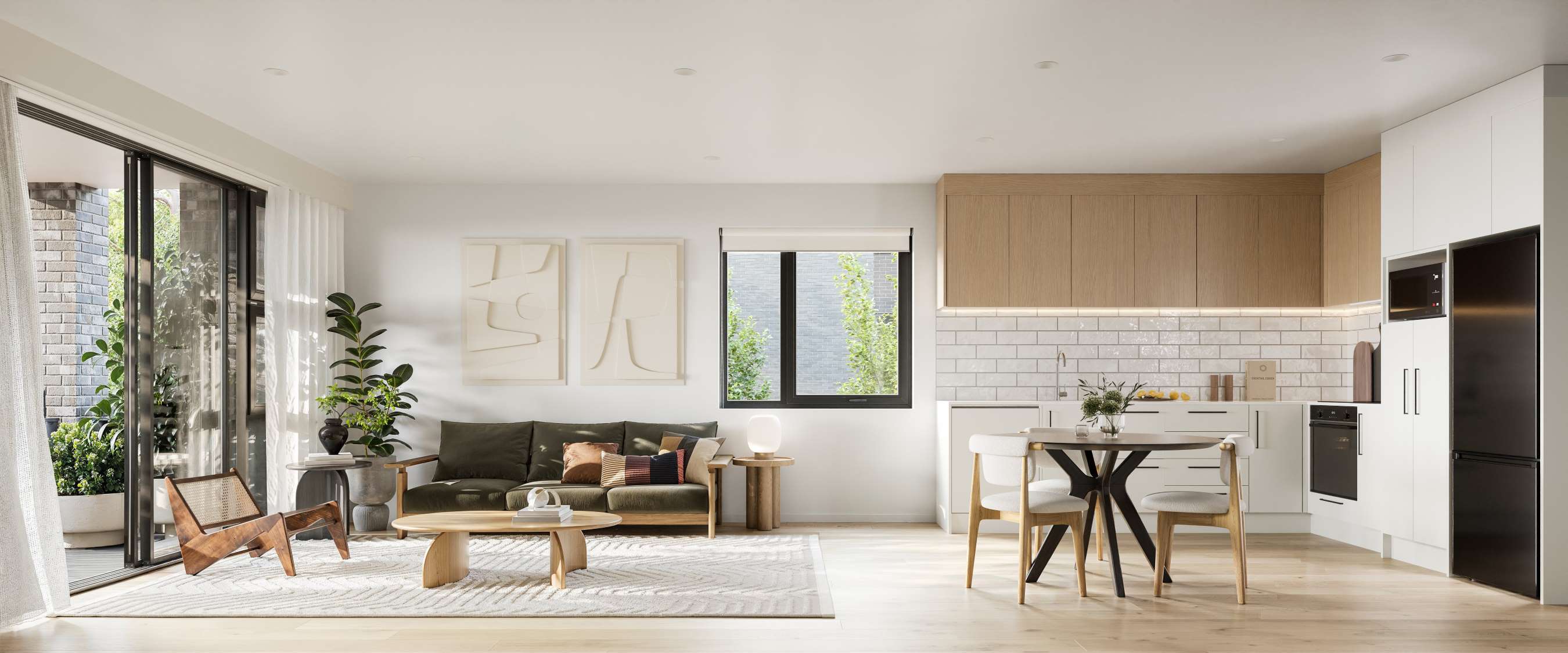 Halberg Green incorporates 51 homes across four boutique, three-level buildings.