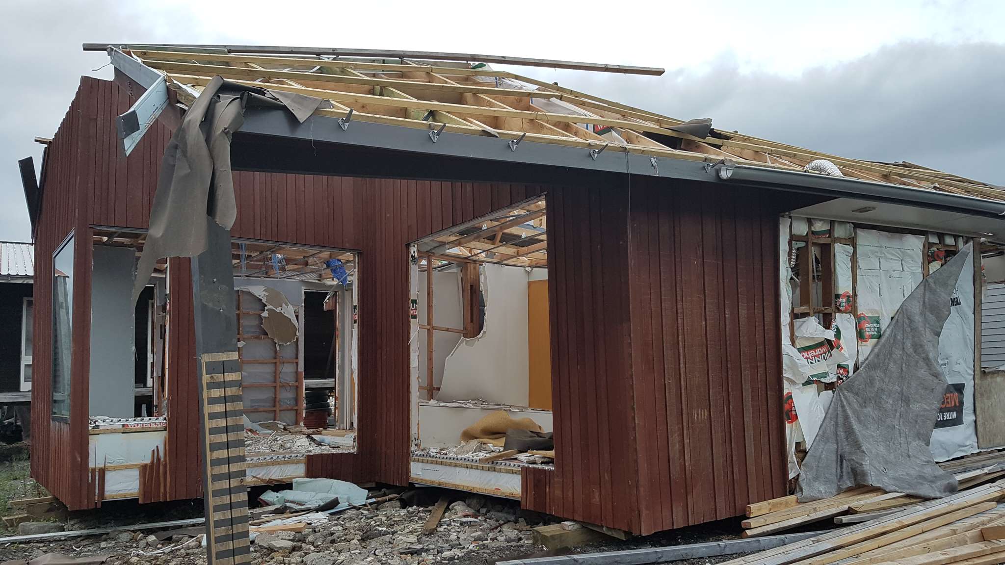 Renovated Block NZ house in ruins after failed relocation