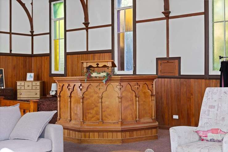 The 125-year-old church on Centennial Avenue, in Te Aroha, is being marketed as a blank canvas. Photo / Supplied
