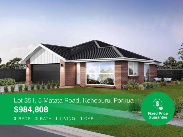 Your New Home in Kenepuru - Lot 351