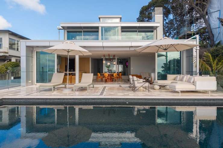 An architecturally designed five-bedroom home on Seacliffe Avenue was recently sold by Breakers owner Marc Mitchell. Photo / Supplied