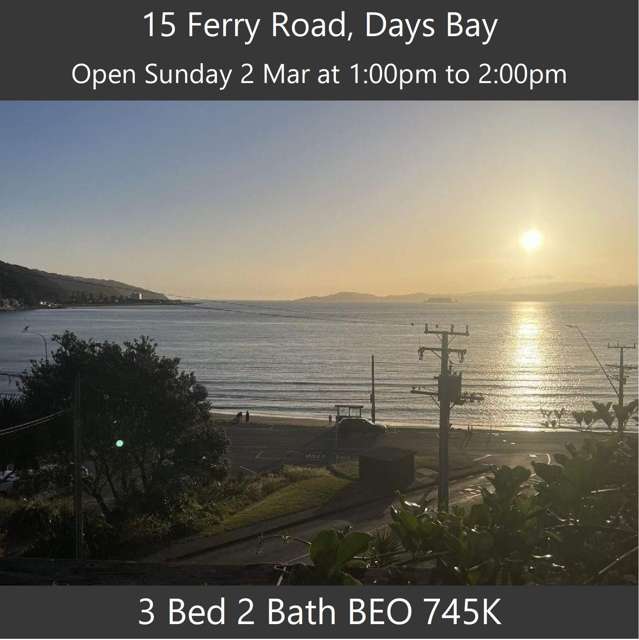 Act Fast! Sea Views, Beach, Cafes & Ferry