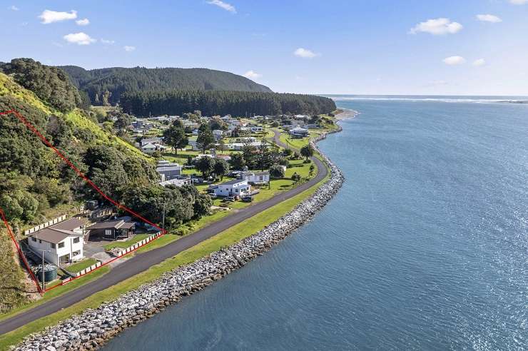 The two-bedroom, two-bathroom holiday home at 123 Okapu Place, in Aotea, has been described as the best home for many miles. Photo / Supplied