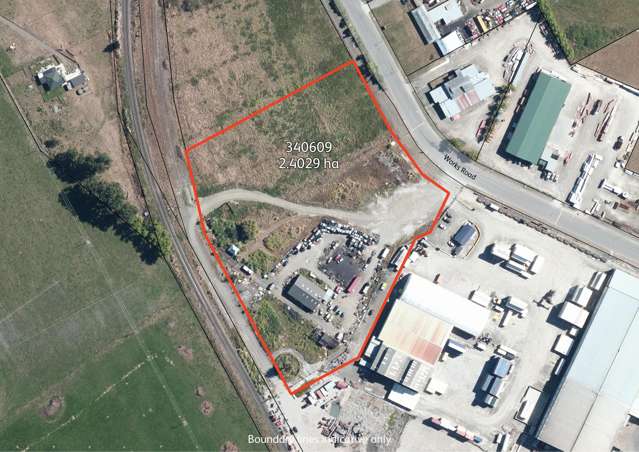 Bare industrial land for sale
