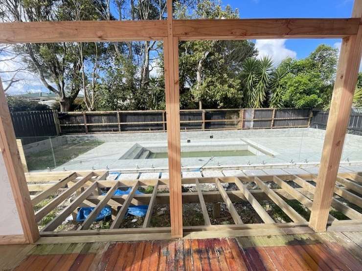 The property on Edward Street in Riverhead, Auckland, was halfway through its renovation when the owners decided to sell it. Photo / Supplied