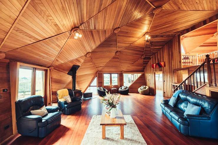 A geodesic dome home on Mystery Creek Road, in Ohaupo, is being sold by tender. Photo / Supplied