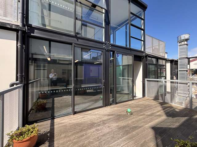 Modern unique City office with sunny deck