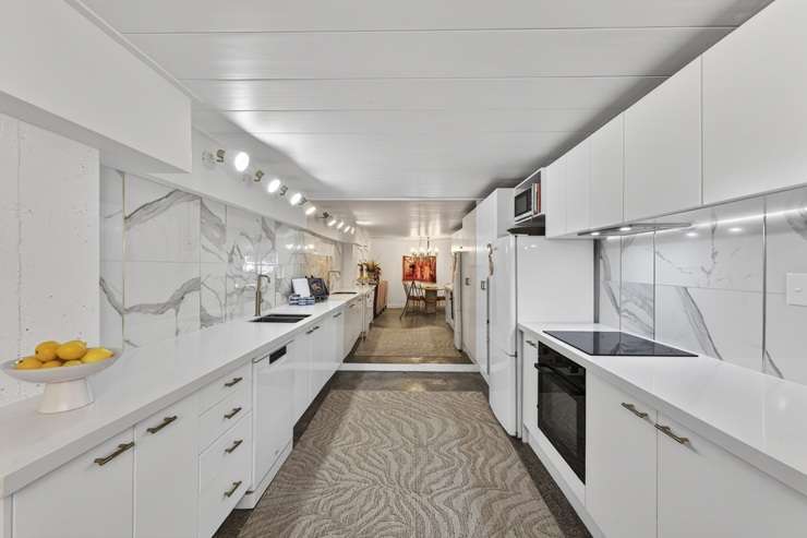 Designer Julia Ford in her purpose-built wardrobe.