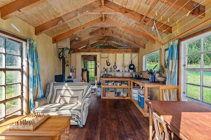 Under the radar and off-grid: 1202 Ōtaki Gorge Road, in Te Horo, is looking for a new owner. Photo / Supplied