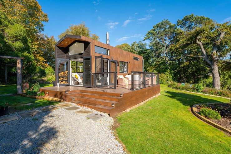 A 14sqm one-bedroom home on a 3622sqm section for sale at 2A Maude Street, in Oamaru, Waitaki. Photo / Supplied