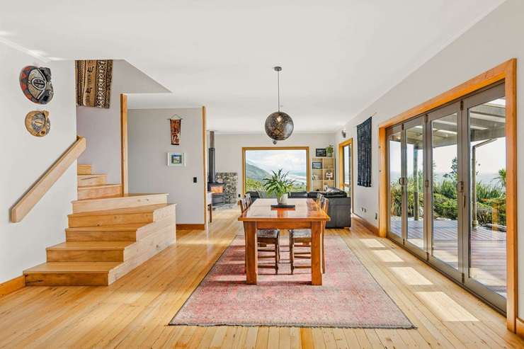 The luxury retreat at 44 Ruru Lane, in Mokihinui, Buller, is on the market for <img.48m-plus. Photo / Supplied