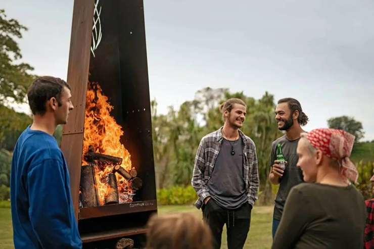 Bigger isn't necessarily better when it comes to outdoor fireplaces. Artwork / Beth Walsh