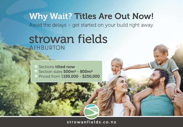 Strowan Fields Subdivision - Titles issued