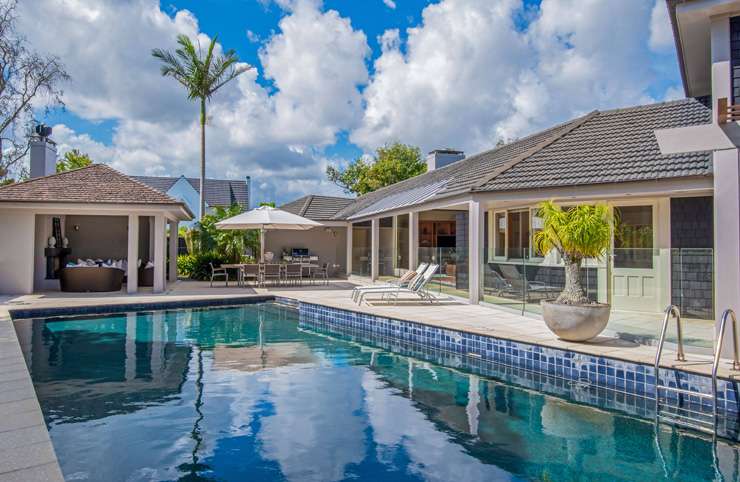 The most viewed property on OneRoof in the last 30 days is this resort-like home at 13 Acmena Lane, in Pakuranga, Auckland. Photo / Supplied