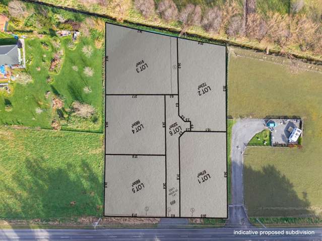 4000sqm, five lot consent, endless options