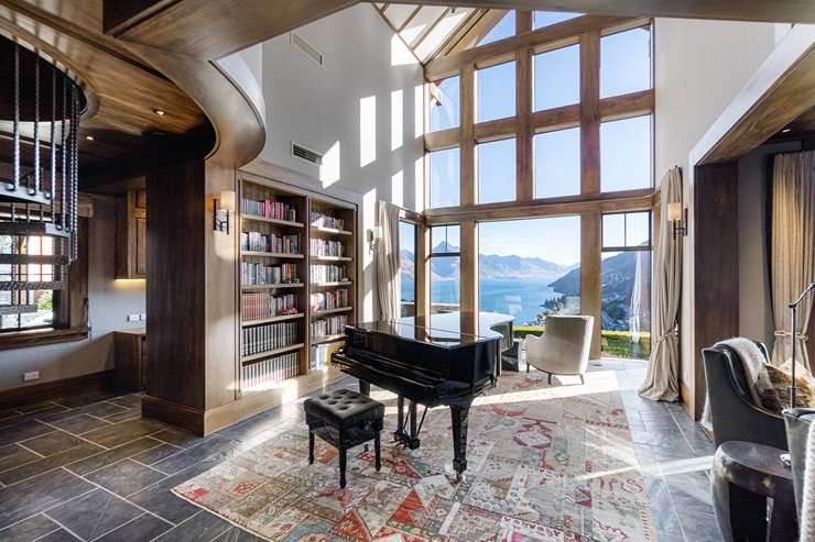 The five-bedroom home for sale at 2-4 Pinnacle Place, in Queenstown, was designed by award-winning architects Mason and Wales. Photo / Supplied