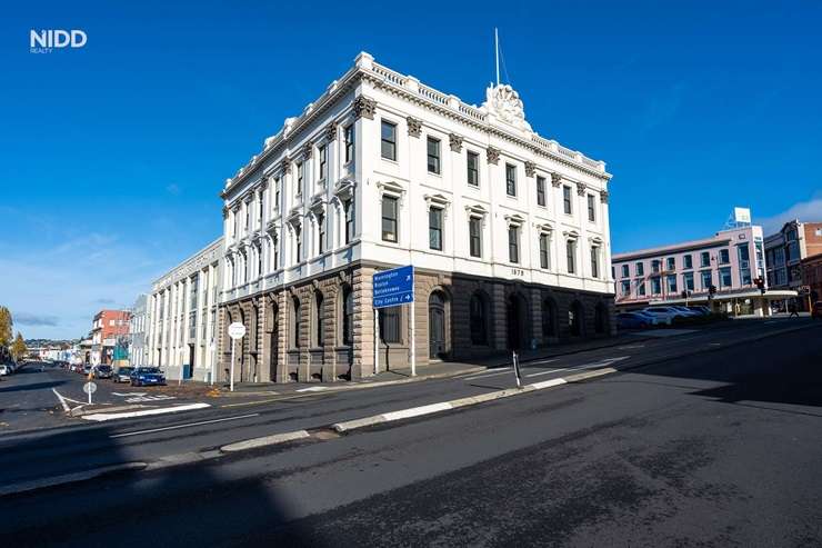 A two-bedroom apartment in the old Stavely building, on Jetty Street, in Dunedin's Warehouse Precinct, is up for grabs. Photo / Supplied