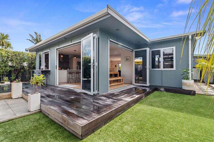 The new four-bedroom home at 221 Sylvia Road, in Whangamata, Thames-Coromandel, is close to the beach. Photo / Supplied