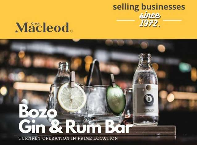 Bozo Gin & Rum Bar on K' Road  - Great setup, awesome potential! (CML 11128)