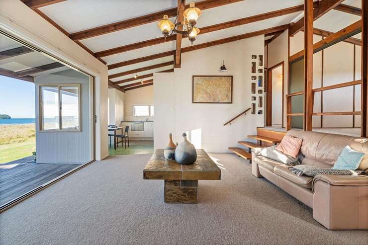 A waterfront bach on Beverley Terrace, in Whangamatā, sold under the hammer for $8.5 million. Photo / Supplied