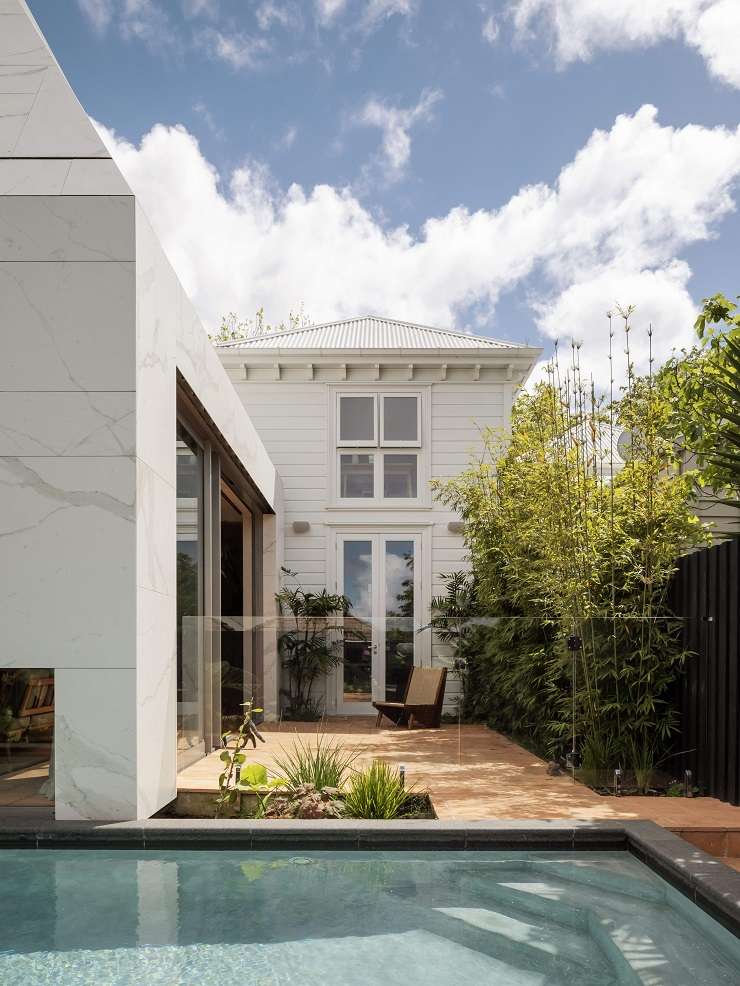 White villa with veranda and tree in front yard  7 Franklin Road, Ponsonby, Auckland