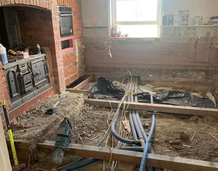 A construction company owner spend two-and-a-half year renovating the 150-year-old manor near Timaru, which was only partially habitable when he bought it. Photo / Supplied