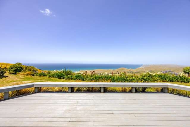 Modern coastal retreat with panoramic views