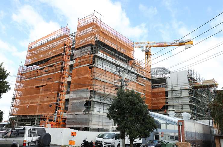 apartments with raked roof and lights on  719 Remuera Road, Remuera, Auckland