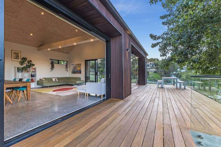 A two-bedroom off-grid eco home on Christian Road, in Swanson, Auckland, was snapped up by a local buyer. Photo / Supplied