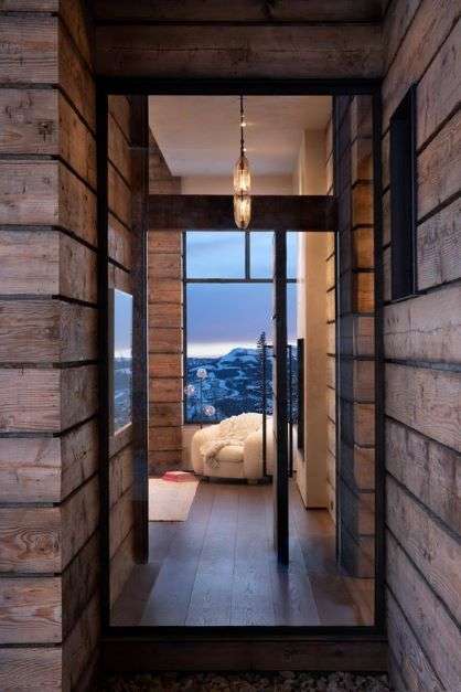 luxury lodge bedroom and bathroom