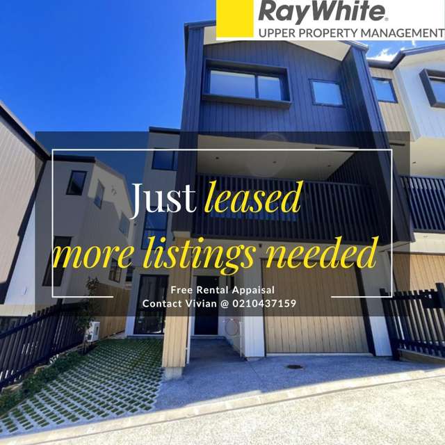 Brand-new 4 Bedroom Townhouse in Rangitoto Zone