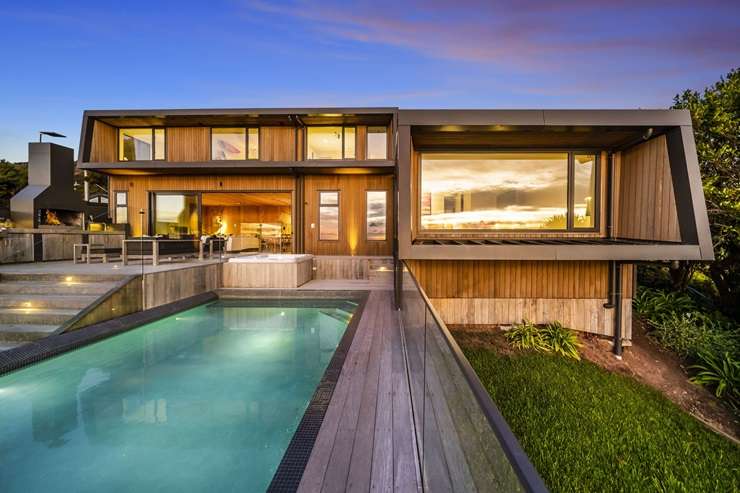 A five-bedroom replica villa at 319E Wishart Road, in Helensville, Auckland, made a memorable appearance in Grand Designs NZ in 2017. Photo / Supplied