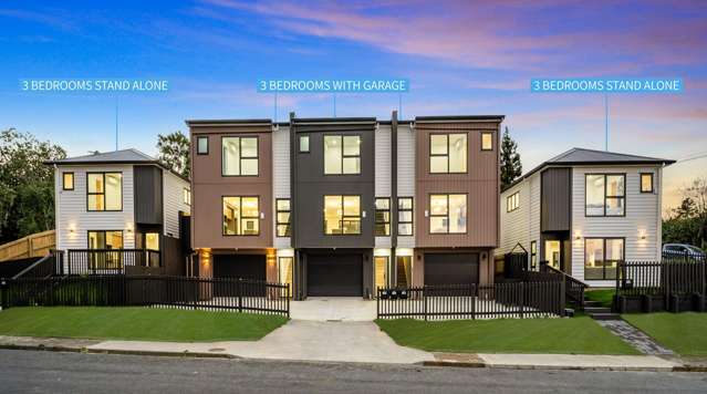 Brand New Standalone & Townhouse Options