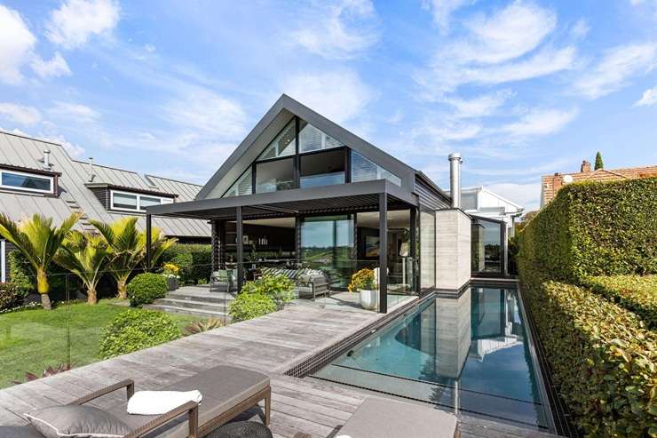 The $43m house on Arney Road sits on a 1.2ha estate overlooking the harbour. Photo / Alex Burton