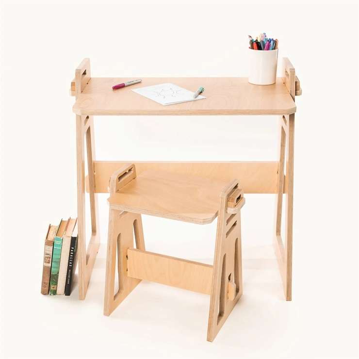 Children’s desks should be adjustable, so they can grow with the user. Artwork / Beth Walsh
