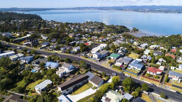 Aerial view of Auckland homes