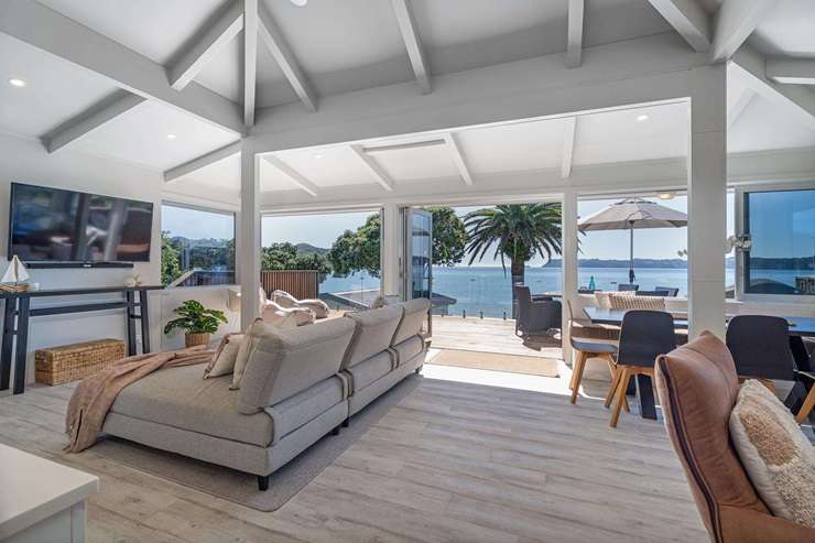 A large beachfront home at 115 Buffalo Beach Road, in Whitianga, has a price indication of just over $3m. Photo / Supplied