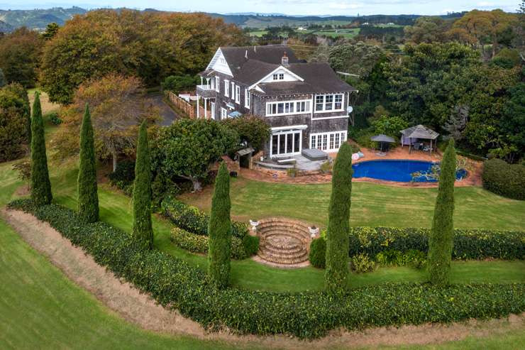 This stunning six-bedroom home in Coatesville, Auckland, sits on 3ha. Photo / Supplied