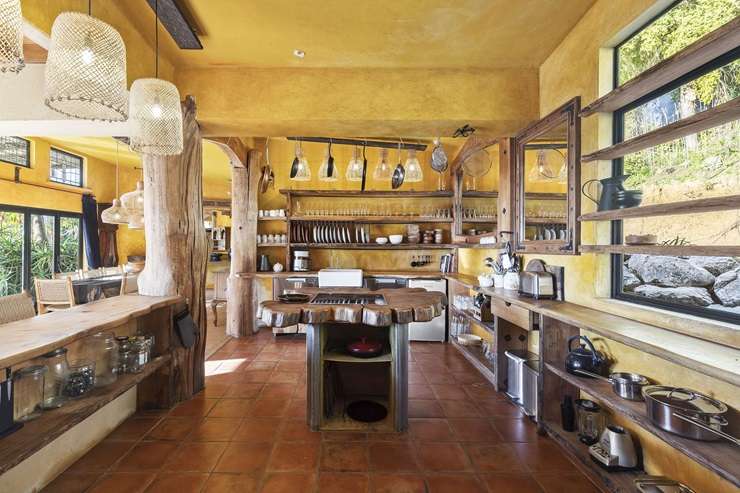 A Balinese-style retreat at 141 Rockands Road, in Clifton, Tasman, is up for grabs. Photo / Supplied