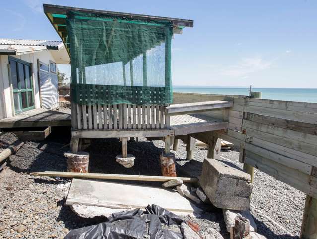 The beachfront littered with bach corpses