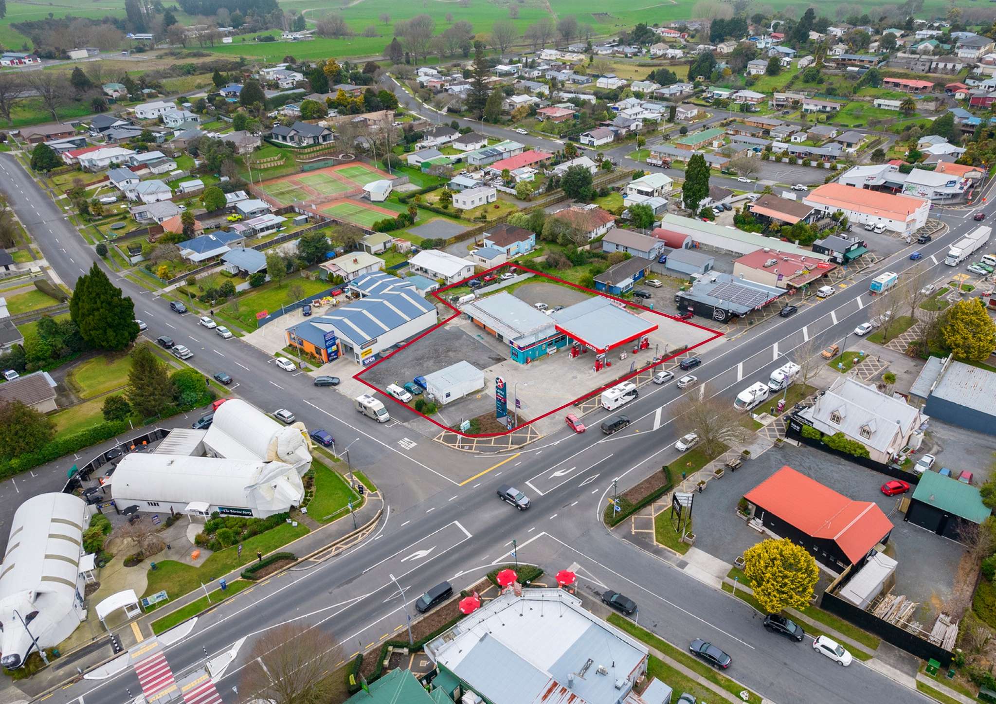 Service station site in pumping Waikato town