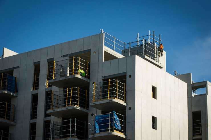 Builders on a construction site