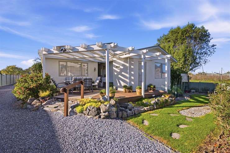 A two-bedroom converted chapel on Main Road, in Riwaka, Motueka, was scooped up in less than a week. Photo / Supplied