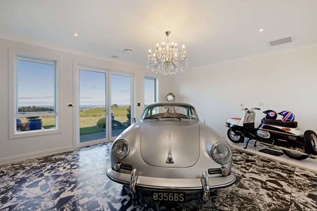 Bay of Plenty mansion where the Porsche gets its own lounge