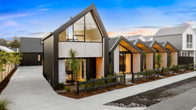 Home and five sleek ‘sheds’ for sale in Matakana